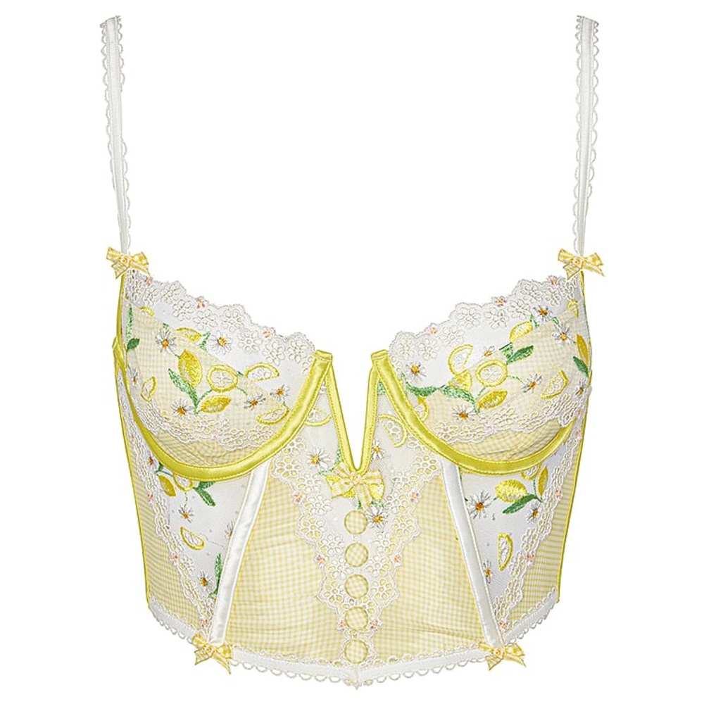 For Love And Lemons Lemon Daisy Bustier Top Size Medium NWT